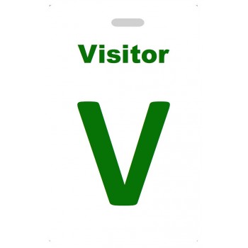 Custom Printed PVC Visitor Badges + Strap Clips - 10 pack